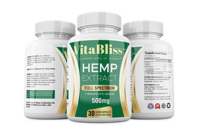 VitaBliss™ CBD Full Spectrum 500mg Capsules A Higher Level Of Fitness™