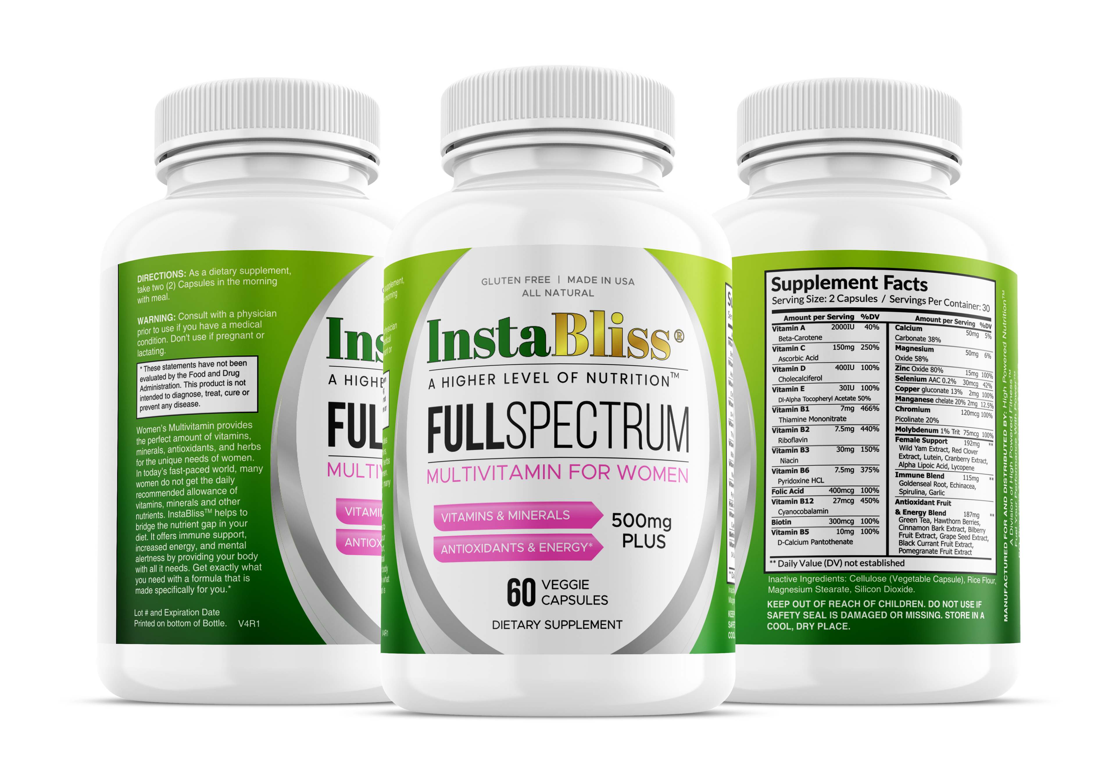 InstaBliss™ Full Spectrum Multivitamin for Women, A Higher Level of Nutrition™