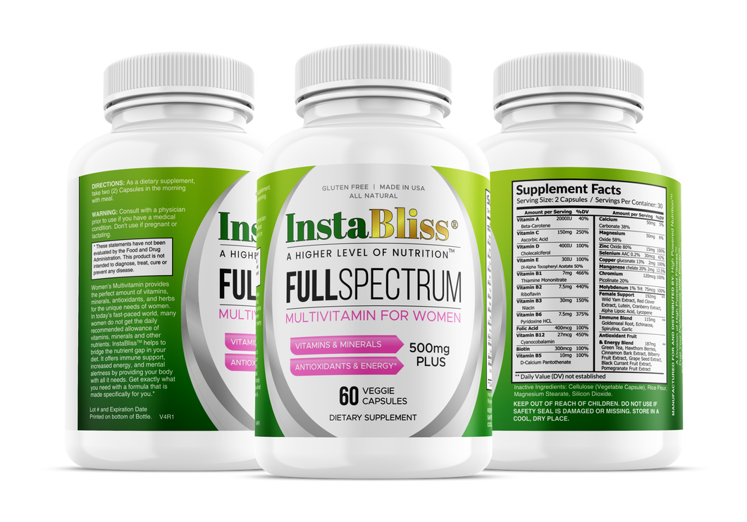 InstaBliss™ Full Spectrum Multivitamin for Women, A Higher Level of Nutrition™