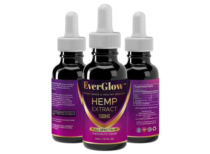 EverGlow™ CBD Full Spectrum 500mg Tincture Drops Bright Minds & Healthy Bodies™