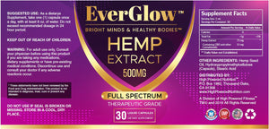 EverGlow ™ CBD Full Spectrum 500mg Capsules Bright Minds & Healthy Bodies™