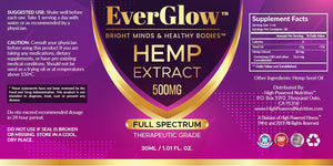 EverGlow™ CBD Full Spectrum 500mg Tincture Drops Bright Minds & Healthy Bodies™