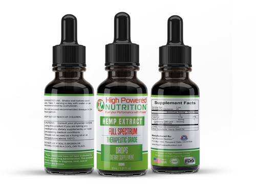 High Powered Nutrition™ CBD Full Spectrum 500mg Tincture Drops Fuel Your Performance With Power™