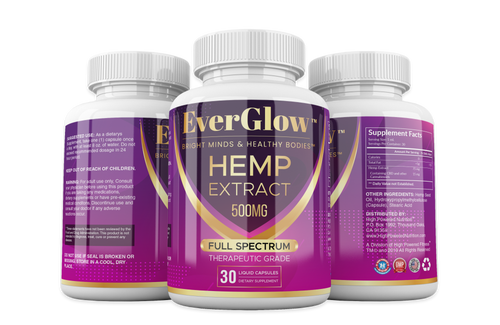 EverGlow ™ CBD Full Spectrum 500mg Capsules Bright Minds & Healthy Bodies™