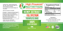 Load image into Gallery viewer, High Powered Nutrition™ CBD Full Spectrum 500mg Tincture Drops Fuel Your Performance With Power™